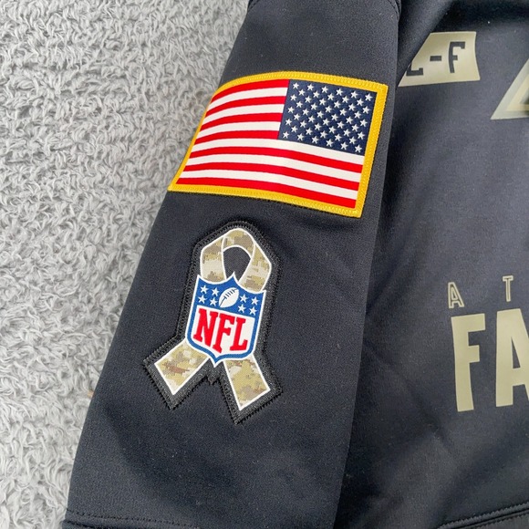 Atlanta Falcons Hoodie Womens Medium Black NFL Football Salute To Service Nike - Picture 3 of 12
